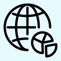 World Pie Chart Icon vector