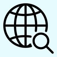 World Search Icon vector