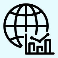 World Bar Chart Icon vector