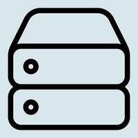 Storage Rack Server Icon vector