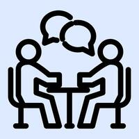 Interview Meeting Podcast Icon vector