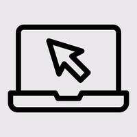 Laptop Cursor Icon vector