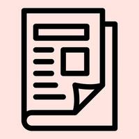 Magazine Flat Line Icon vector