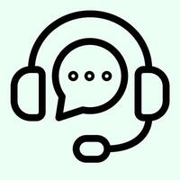 Headphone Talk Conversation Icon vector