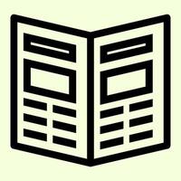 Open Newsletter News paper Icon vector