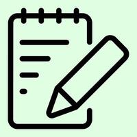 Notebook Writing Icon vector