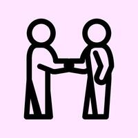 Conversation Handshake Icon vector