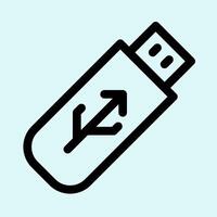 Usb Flash Drive Disk Icon vector