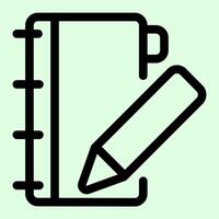 Notebook Pen Icon vector