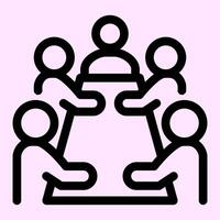 Conversation Meeting Team Icon vector