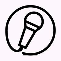 Microphone Button Icon vector