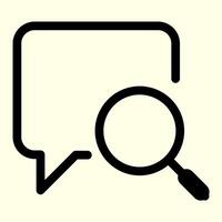 Search Conversation Magnifier Icon vector