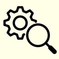 Search Code Magnifier Icon vector