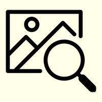 Search Image File Magnifier Icon vector