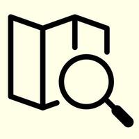 Search Map Magnifier Icon vector