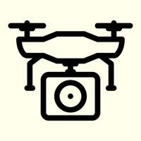 Drone with Camera Icon vector