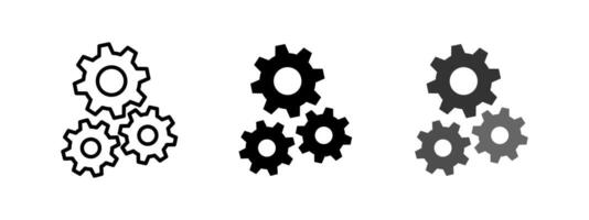 Mechanism gears icon. Cogwheel and settings symbol. Engineering and machinery illustration. Industrial automation and mechanical process pictogram. Technology and development concept. vector