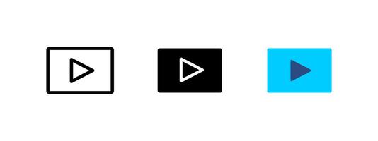 Media player icon. play button symbol. Digital streaming illustration. Multimedia control pictogram. Online entertainment and web interface concept. vector