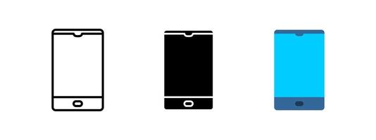 Smartphone icon. Mobile phone symbol. illustration representing modern communication and digital technology device. Touchscreen phone pictogram for internet, calls and wireless connectivity. vector