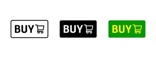 Buy button icon. Online shopping symbol. E-commerce and digital purchase illustration. Shopping cart pictogram. Secure transaction and web store checkout concept. vector
