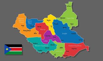map of South Sudan vector