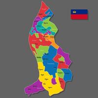map of Liechtenstein vector