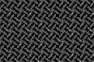 Abstract background of 3D metallic Flower Propeller texture, geometric Rhomboid pattern design on black color. Technology silver floral tile icon, illustration, cover wave elements vector