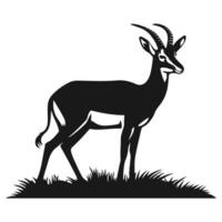 A nature-themed illustration capturing the essence of the antelope in a sleek, shadowed style. vector