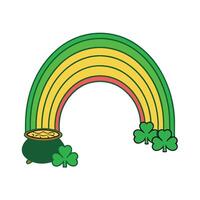 Rainbows End Leprechauns Gold, Shamrocks, Pot of Gold vector