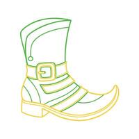 Leprechauns Green Boot, Irish Folklore, Mythical Footwear, St. Patrick's Day vector