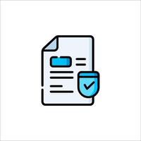 A document with a check mark on it vector