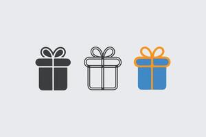 gift box icons design minimalistic, modern, and visually clean, ideal vector
