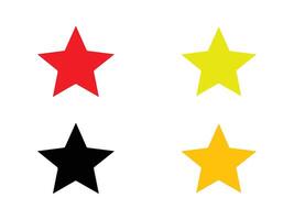 Stars collection. Star icons. Golden and Black set of Stars, isolated on transparent background. Star icon. Stars in modern simple flat style. vector