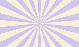 Purple Y2K poster with wavy sunburst background. Groovy psychedelic abstract sun rays. Flat illustration vector