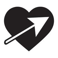 heart arrow icon illustration vector