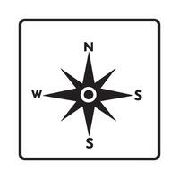 compass icon on white background vector
