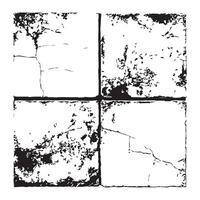 four square tiles with cracks and paint on them vector