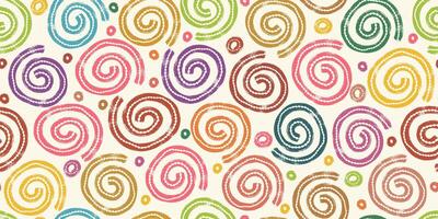 Abstract Seamless Pattern with Trendy and Retro Geometric Shapes. Background with naive playful decorations perfect for wrapping paper, fashion, print vector