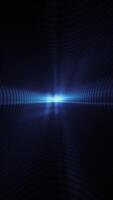 Led lights vertical background with blue light waves, streaks and flares. This dynamic energetic VJ music background animation is full HD and looping. video