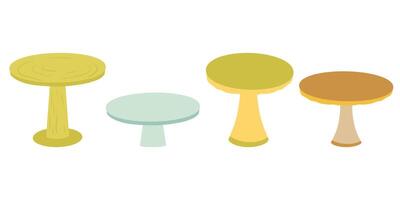Cake stands set, hand drawn cake stands vector