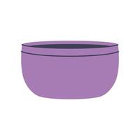 Wide purple pot for houseplants. Perfect for creating minimalist and modern plant designs. vector