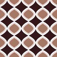Seamless pattern of round diamonds in mid-century modern style with color of the year Mocha Mousse vector