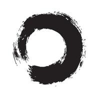 Handcrafted Enso Ink Circle vector