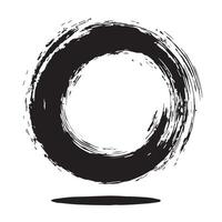Whimsical Enso Circle Ink vector