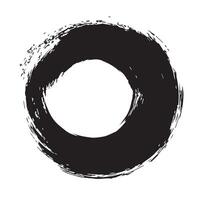 Freehand Enso Circle Brush Art vector