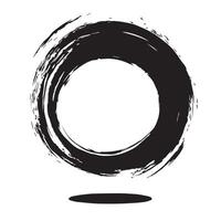 Hand-Drawn Enso Brush Stroke vector