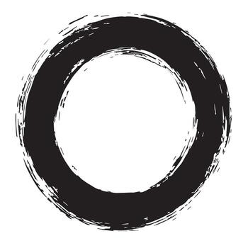 Smooth Flowing Enso Circle vector