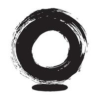 Grunge Style Enso Brush vector