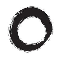 Free-Hand Zen Circle Stroke vector