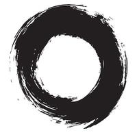 Abstract Circular Brush Stroke vector